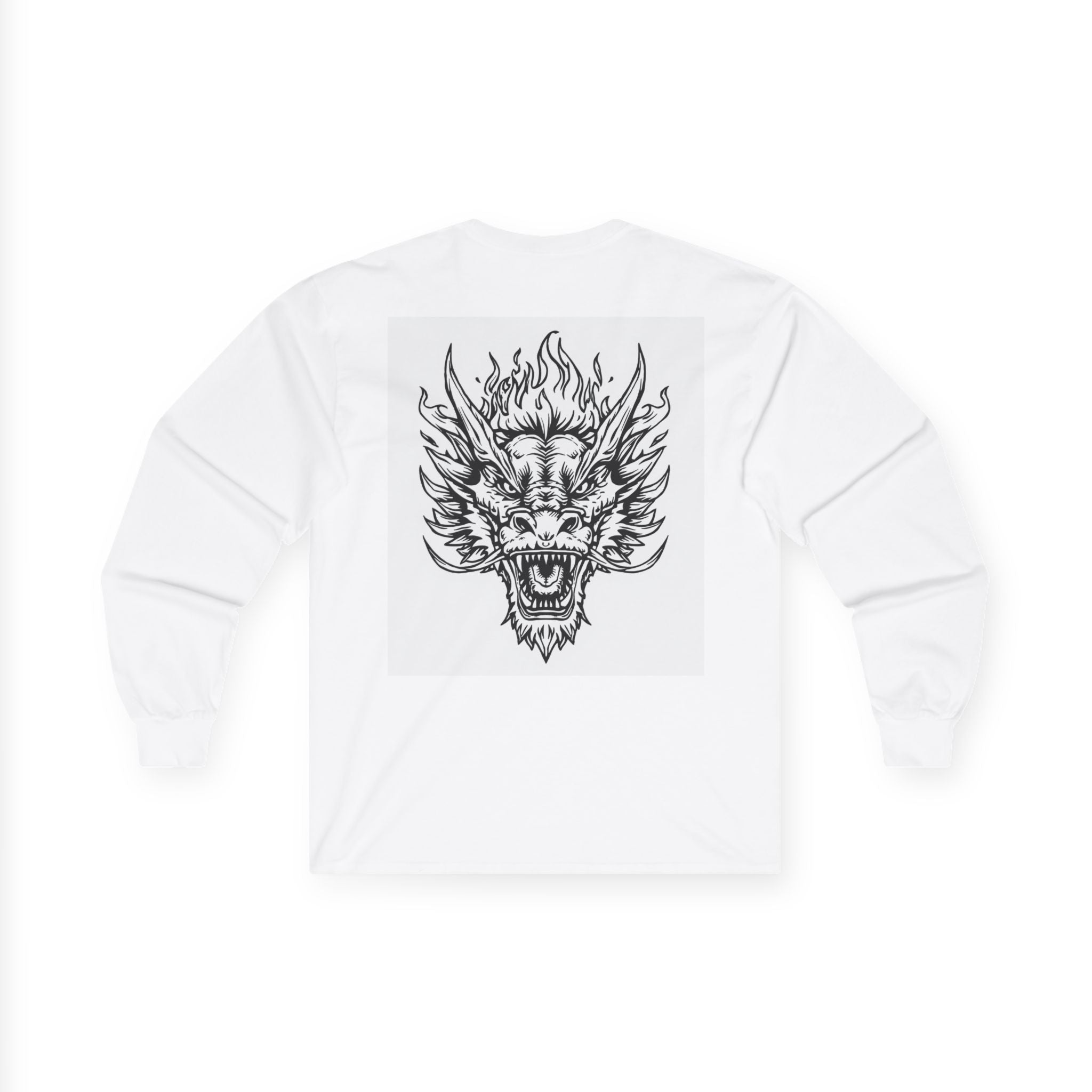 Unisex Long Sleeve Tee featuring Crown & Dragon Design - Perfect for Casual Wear, Gifts, and Celebrations