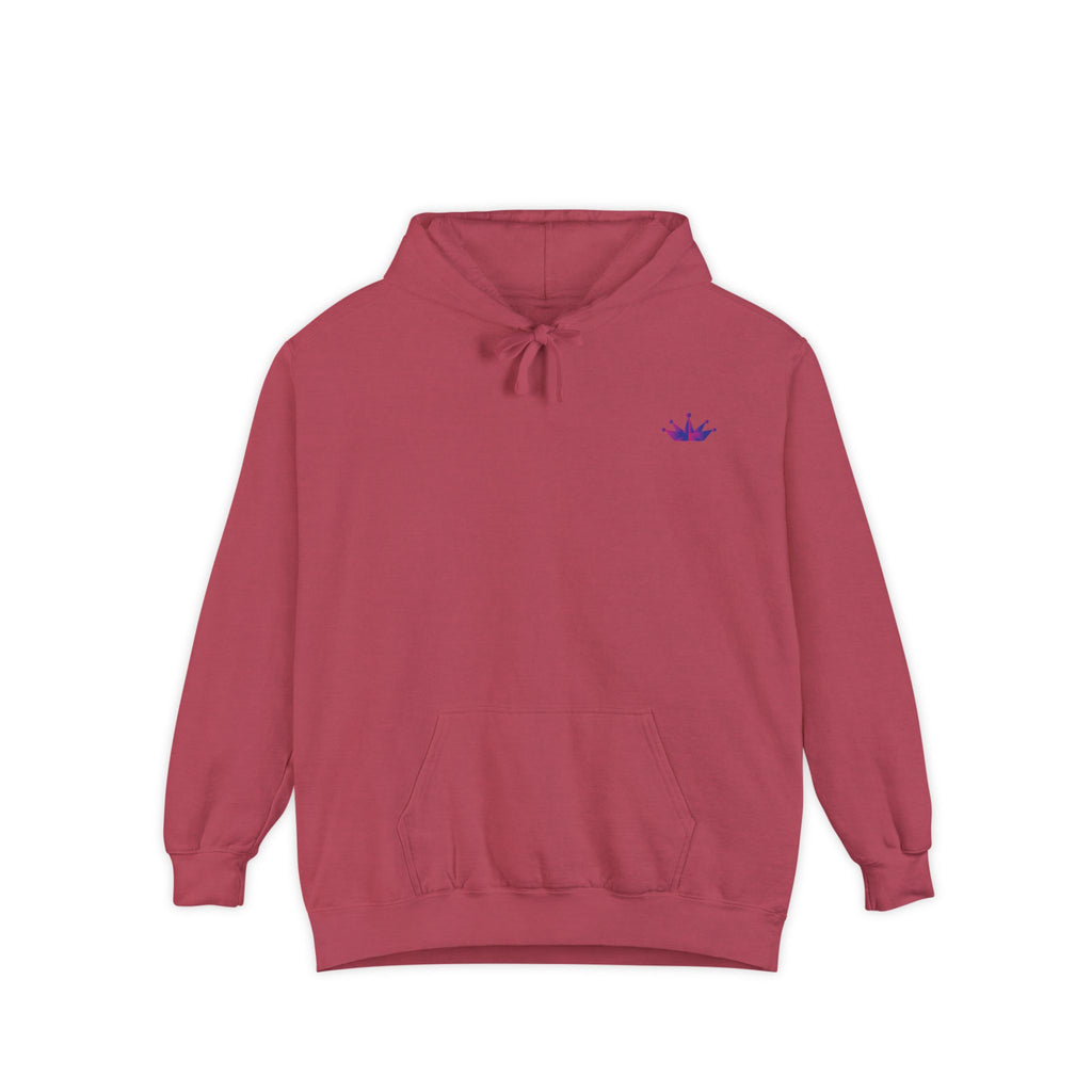Crown Minimalist Hoodie — Small Purple Crown Chest Logo
