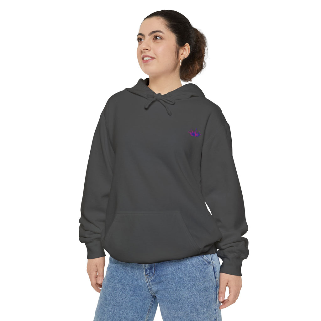 Crown Minimalist Hoodie — Small Purple Crown Chest Logo