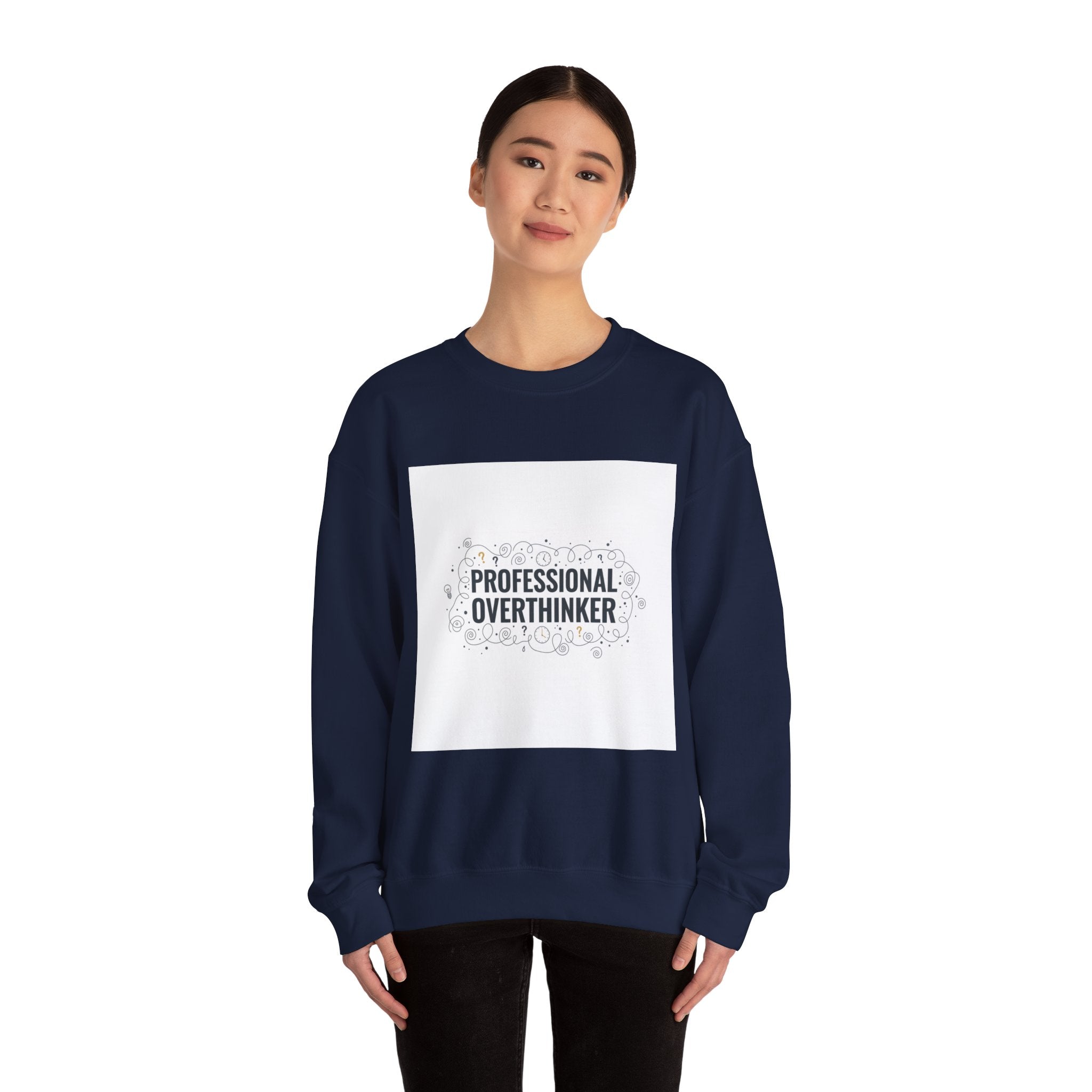 Professional Overthinker Sweatshirt | sarcastic shirt, self-deprecating quote