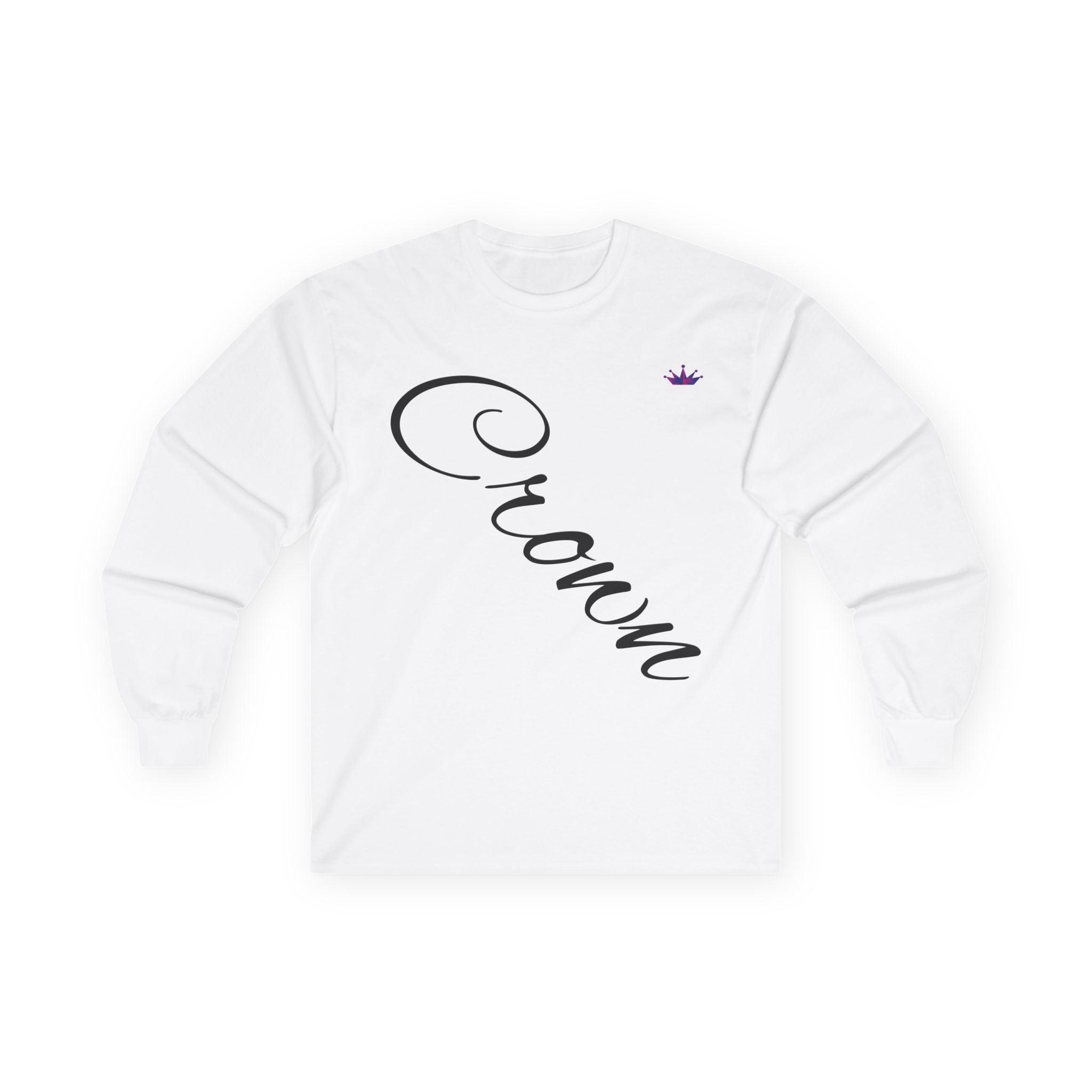 Unisex Long Sleeve Tee featuring Crown & Dragon Design - Perfect for Casual Wear, Gifts, and Celebrations