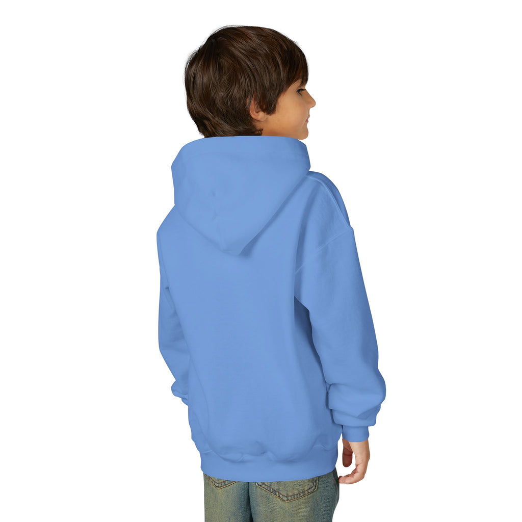 Youth Hoodie with Purple Crown Embroidery — Kids' Royal Logo Sweatshirt
