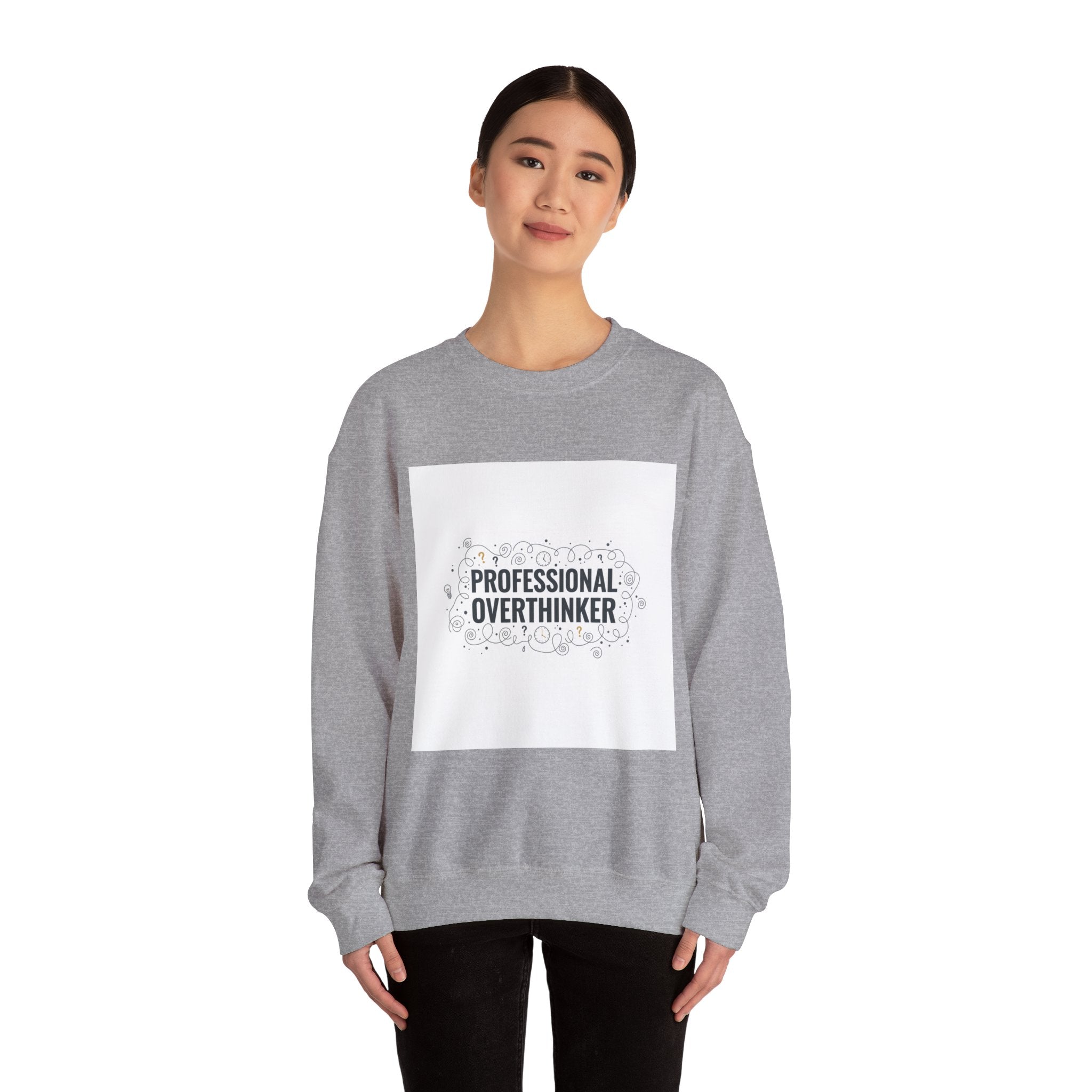 Professional Overthinker Sweatshirt | sarcastic shirt, self-deprecating quote