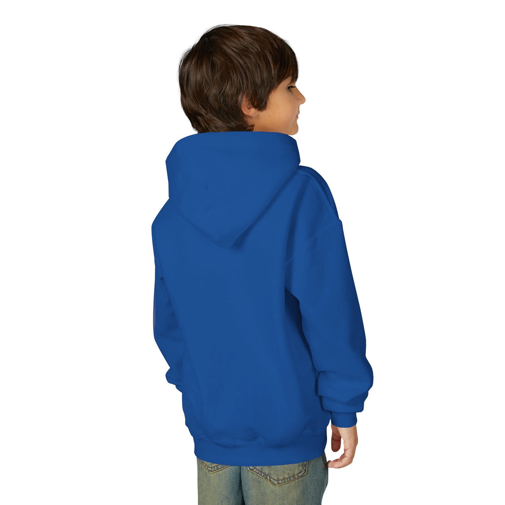 Youth Hoodie with Purple Crown Embroidery — Kids' Royal Logo Sweatshirt