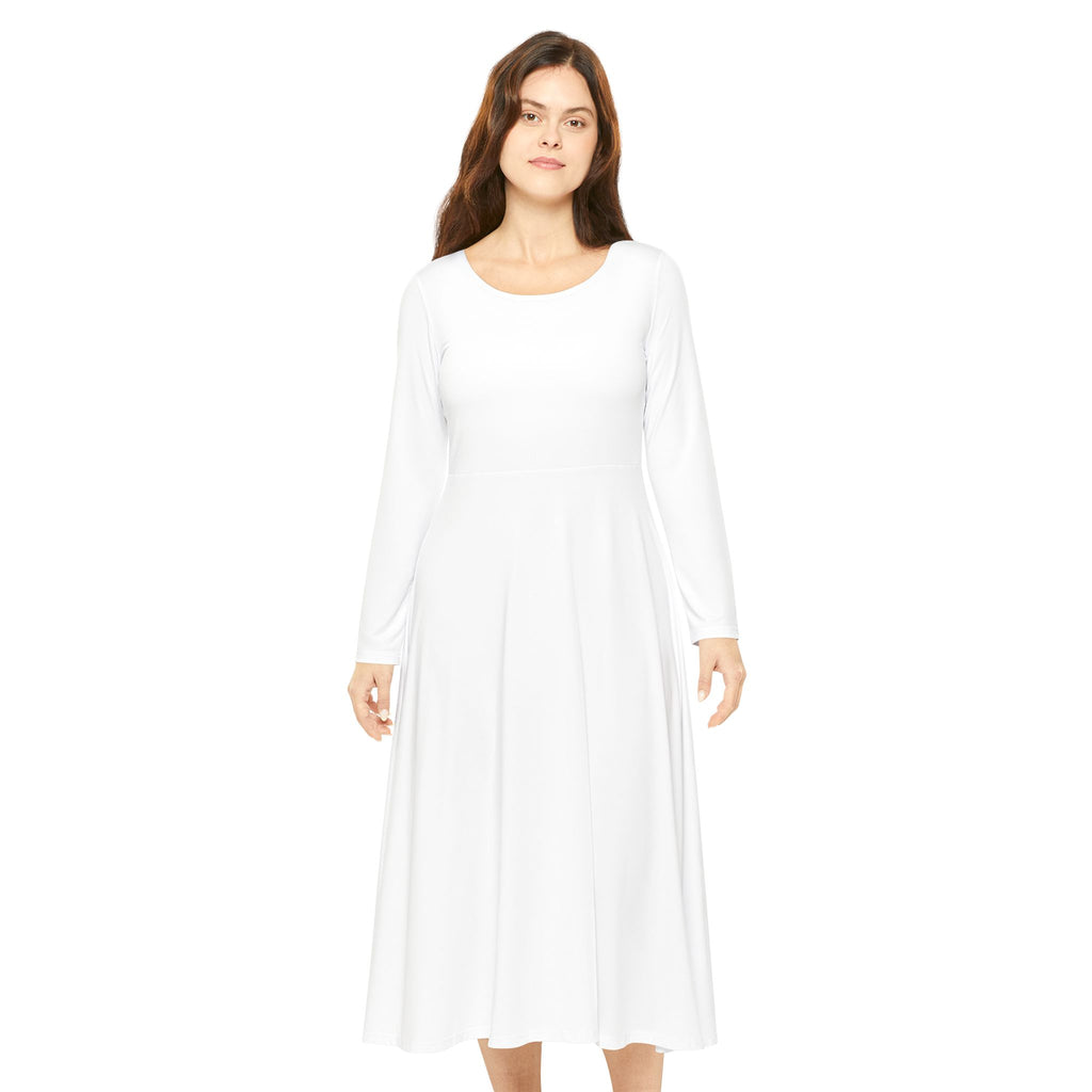 Long Sleeve Dance Dress – Full Skirt A-Line Performance Dress