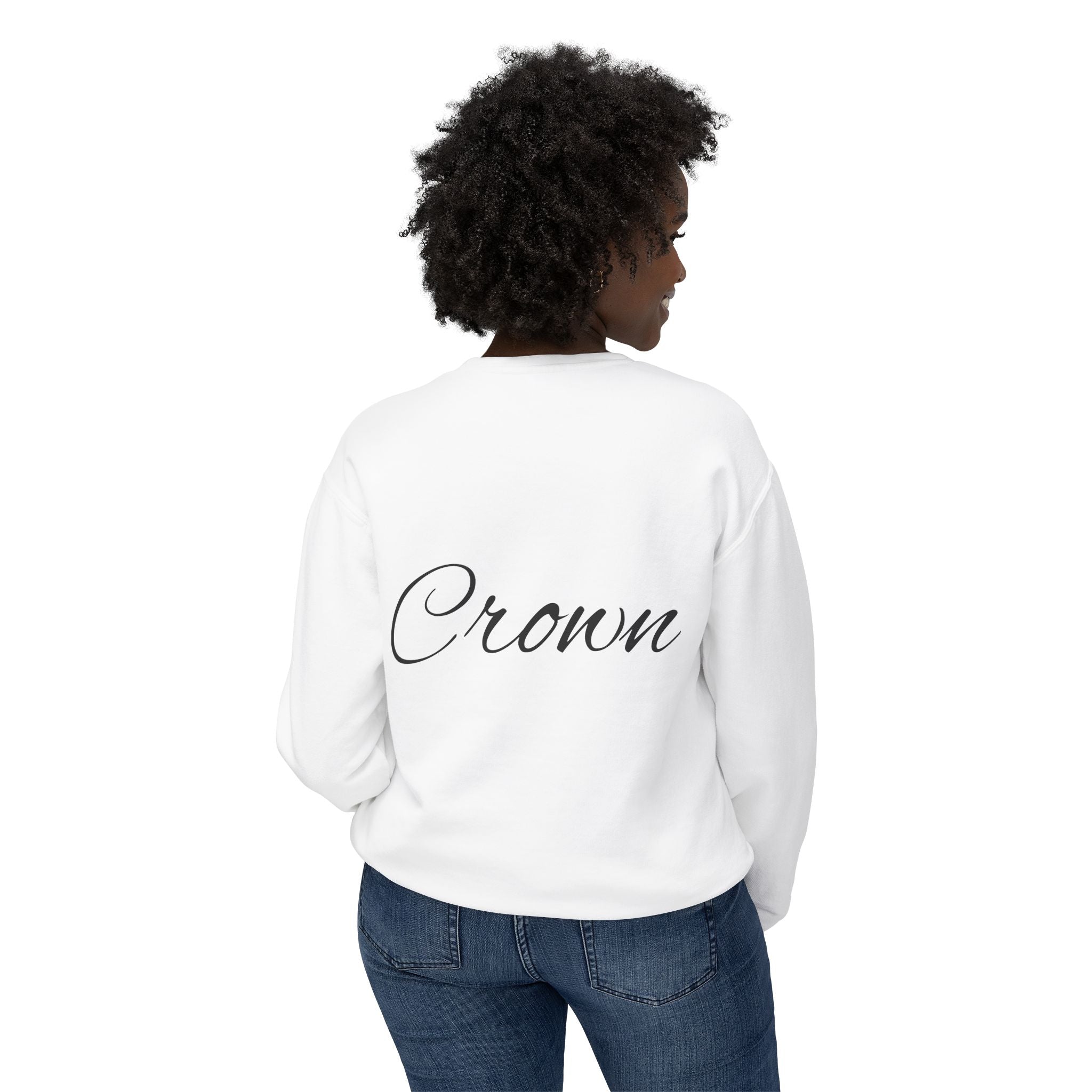 Dragon Crest Sweatshirt — "Crown" Script Back Crewneck