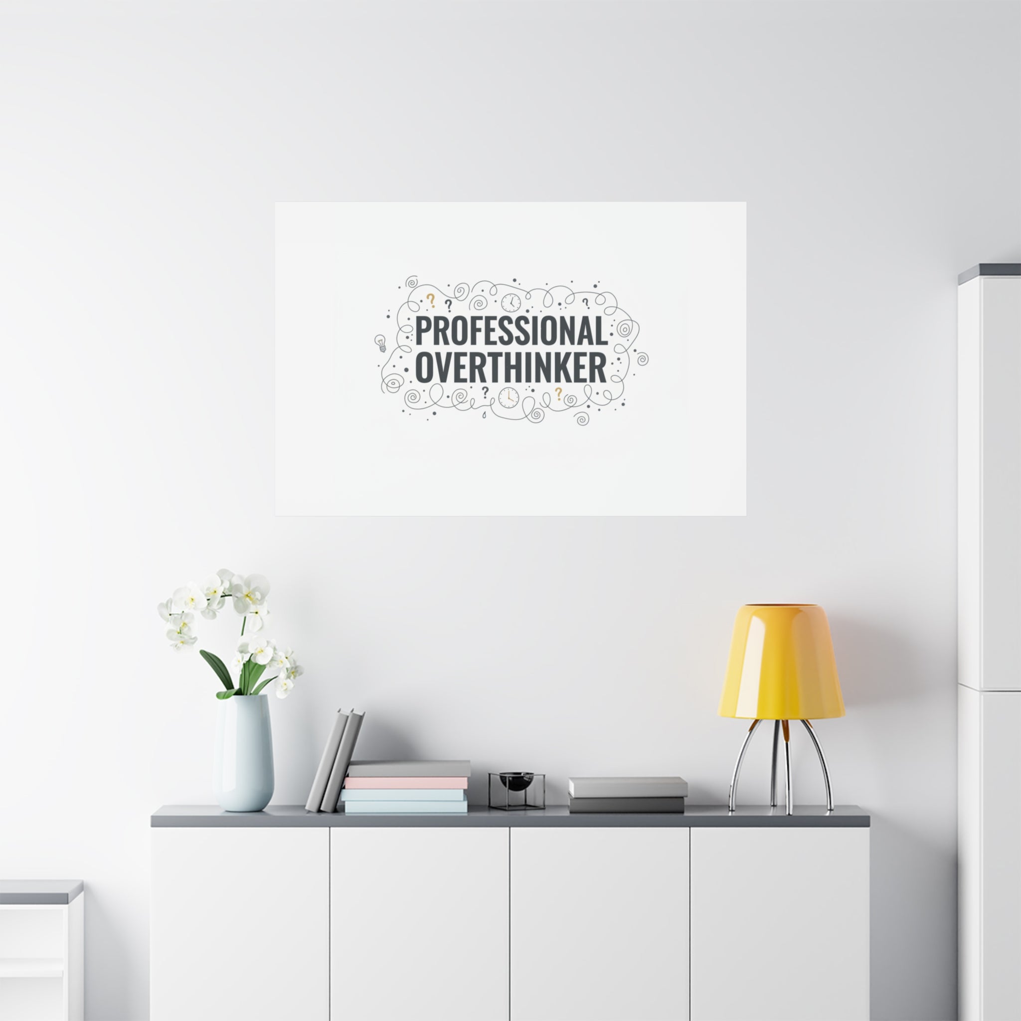 Professional Overthinker Canvas | Sarcastic Quote, Self-Deprecating Humor