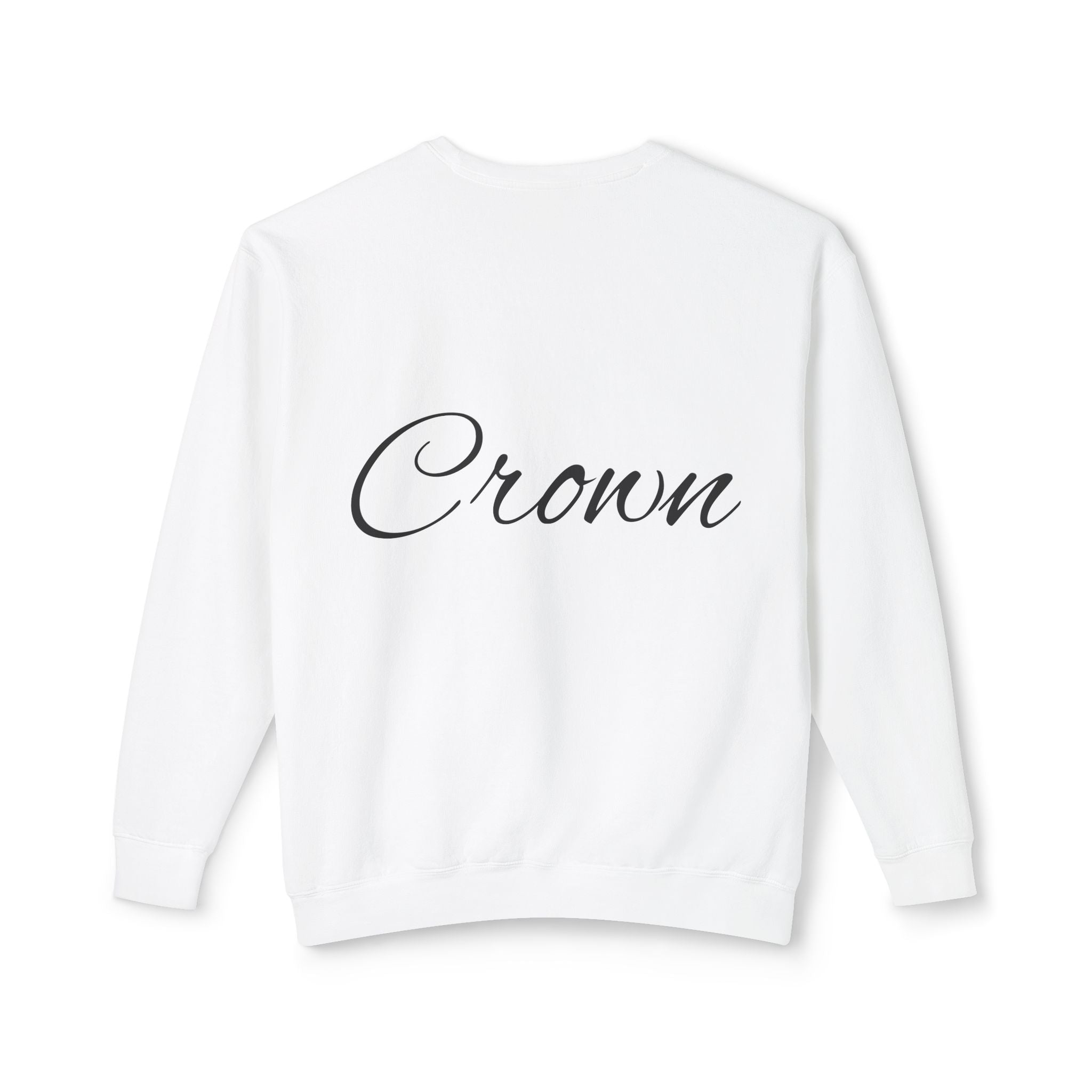 Dragon Crest Sweatshirt — "Crown" Script Back Crewneck