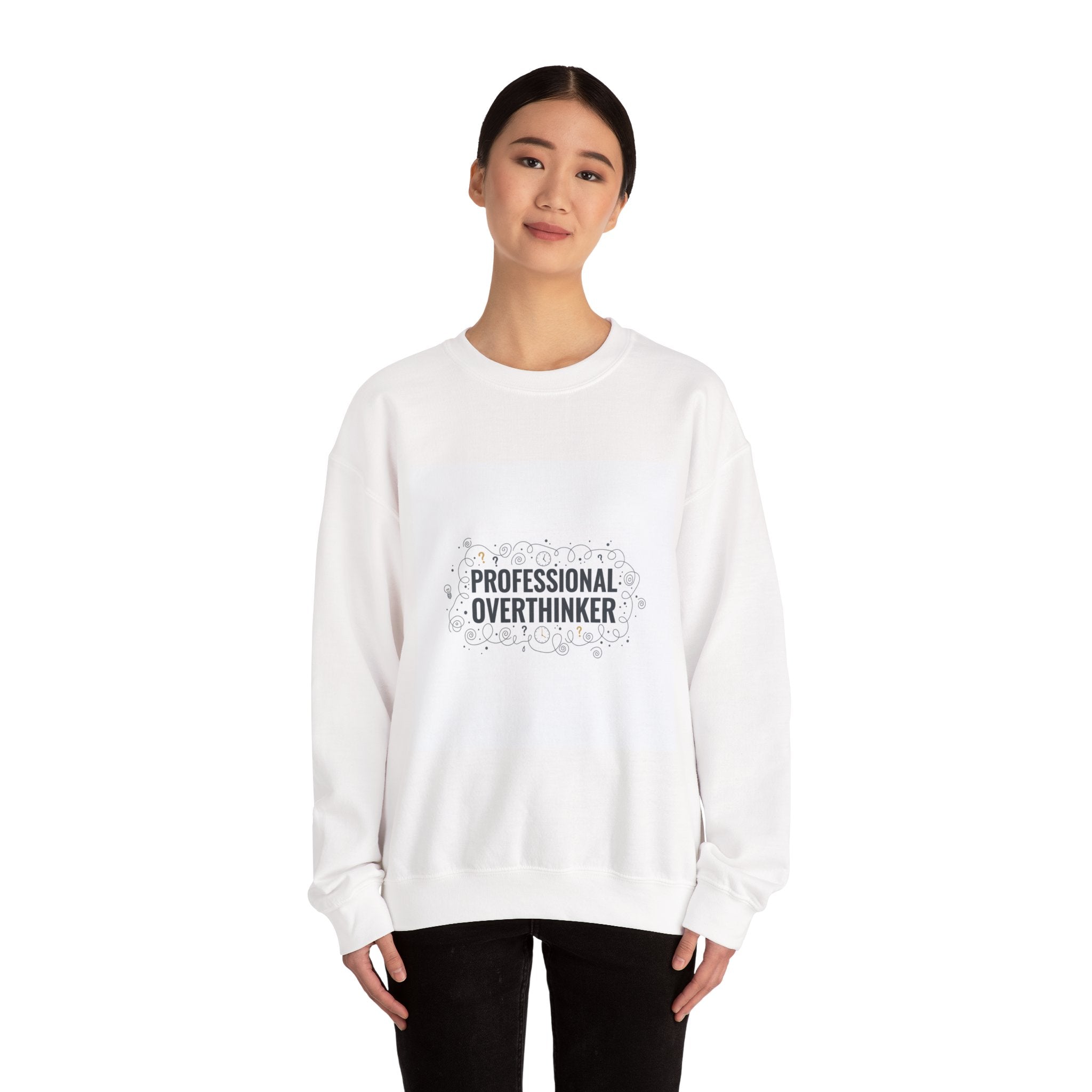 Professional Overthinker Sweatshirt | sarcastic shirt, self-deprecating quote