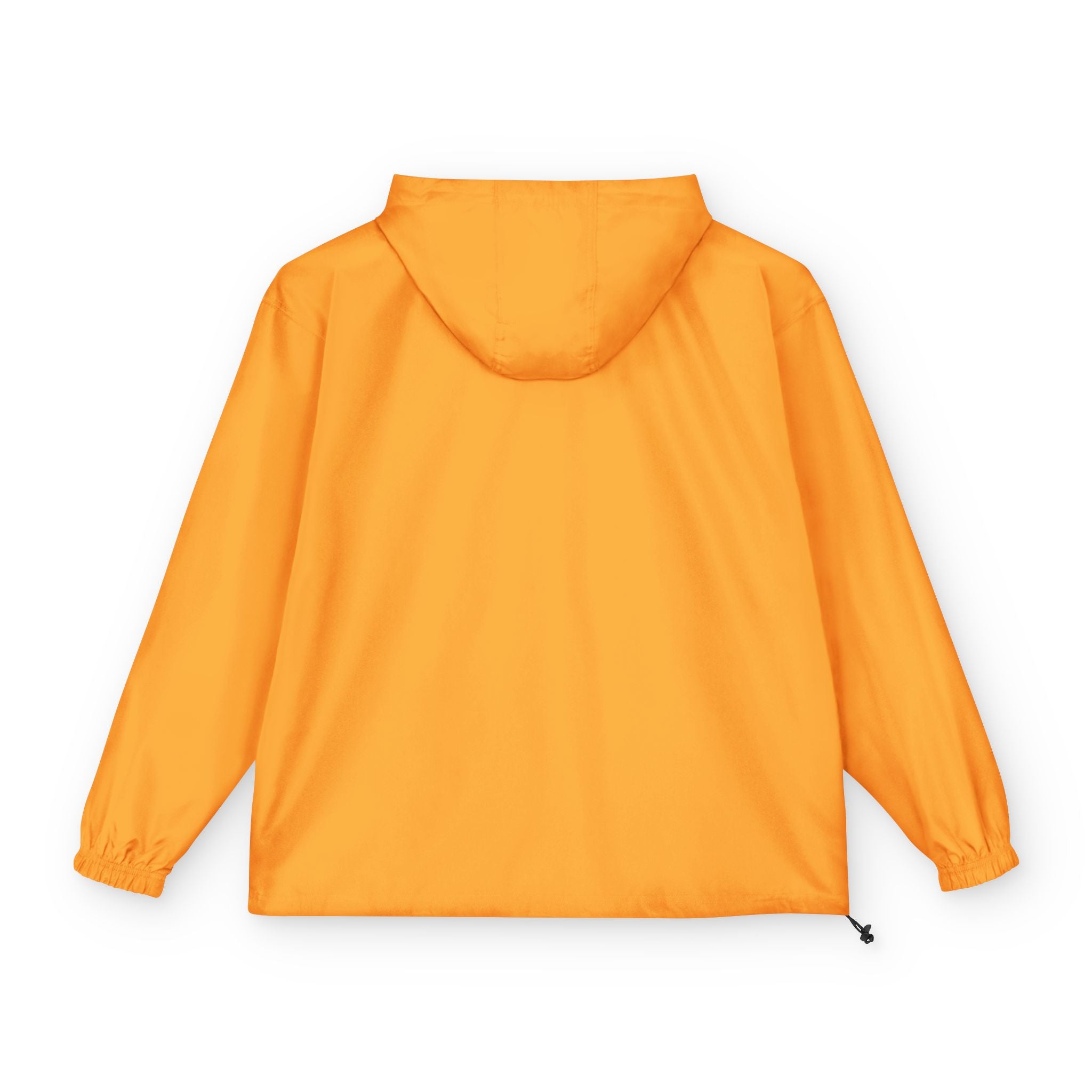 Packable Anorak Jacket — Orange Windbreaker with Crown Embroidery