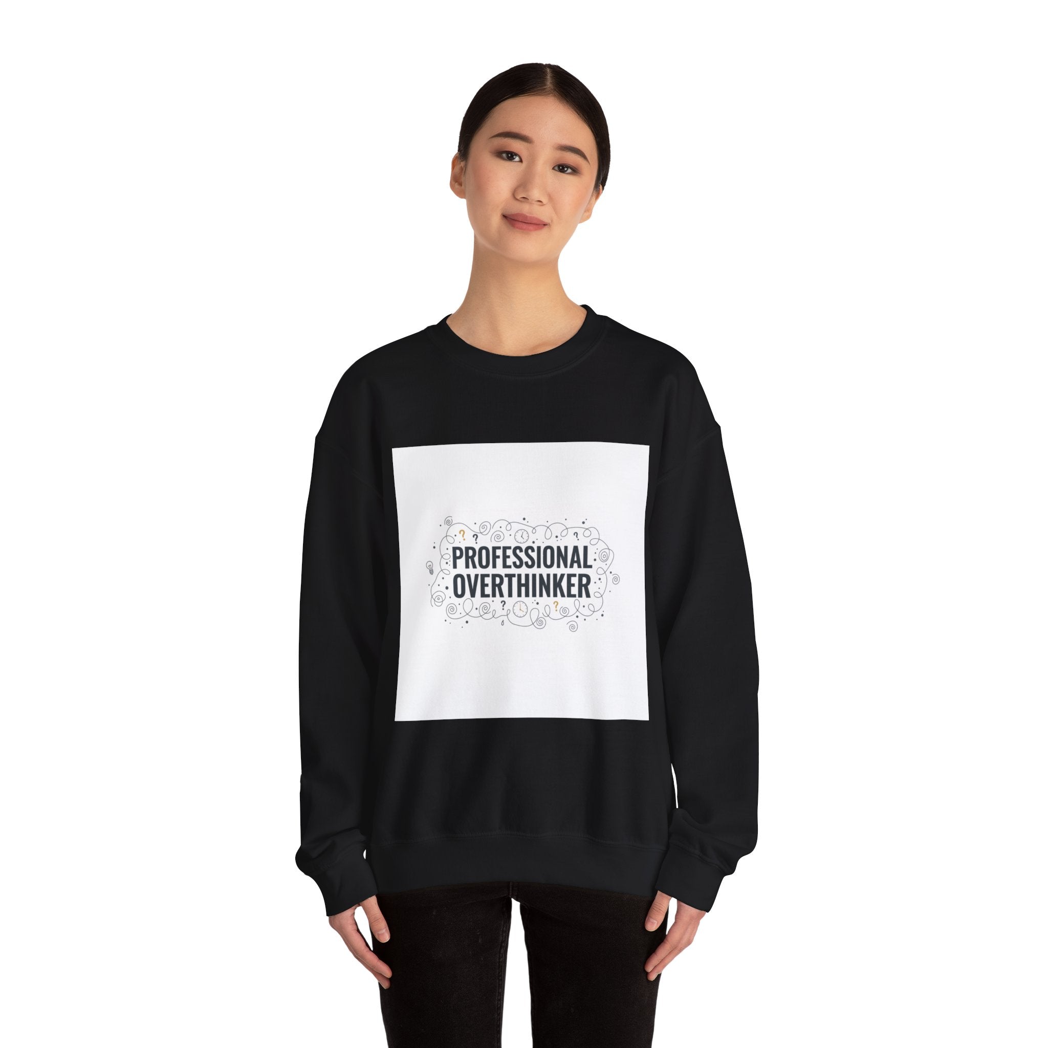 Professional Overthinker Sweatshirt | sarcastic shirt, self-deprecating quote