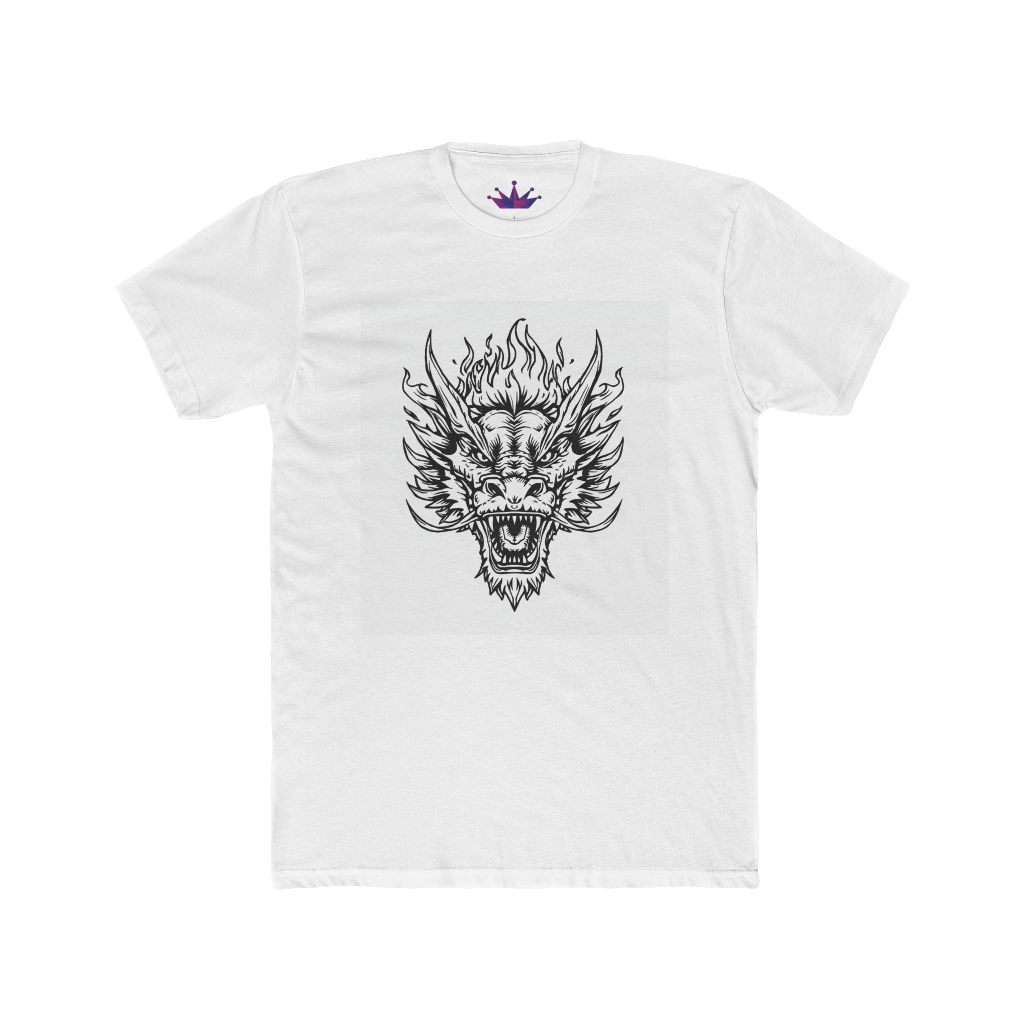 Dragon Head Graphic Tee — Fierce Flame Mythical Skull T-Shirt