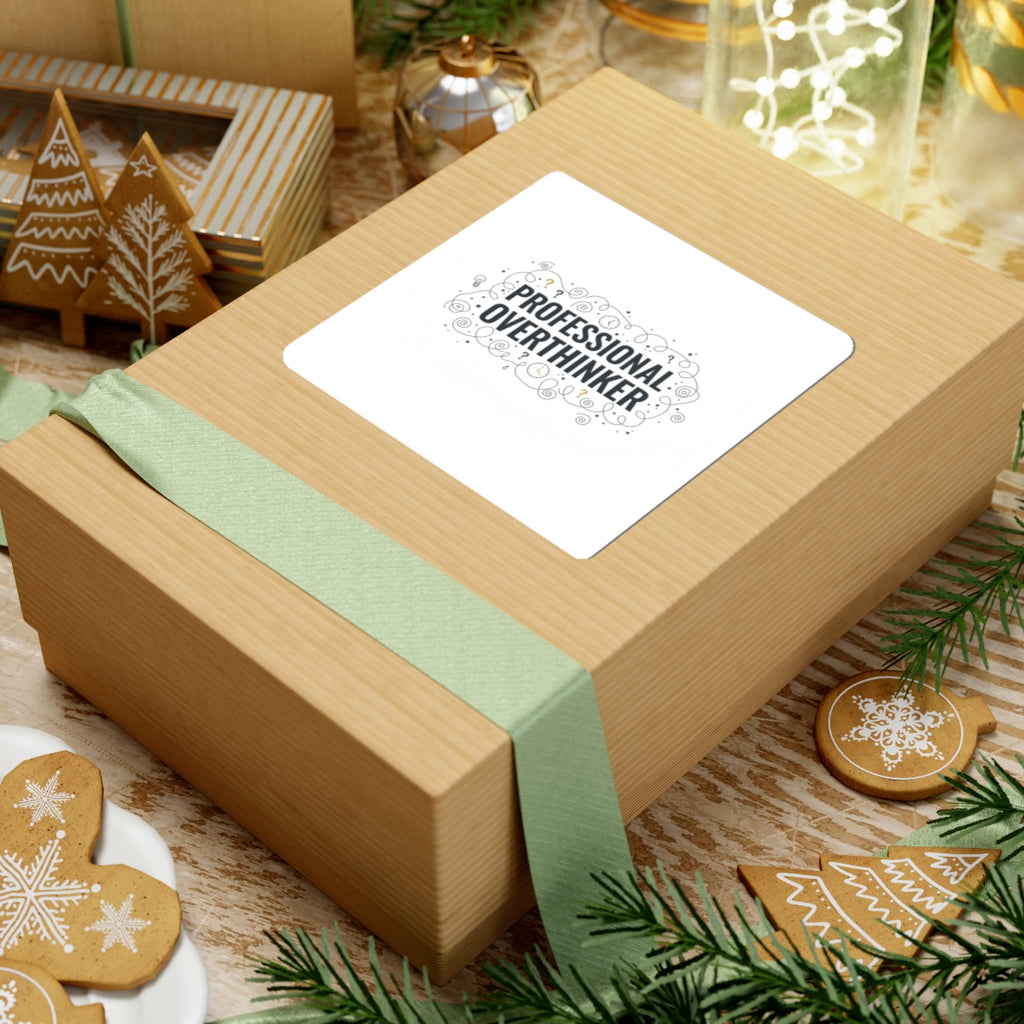 Professional Overthinker Kiss-Cut Stickers | Sarcastic Self-Deprecating Quote