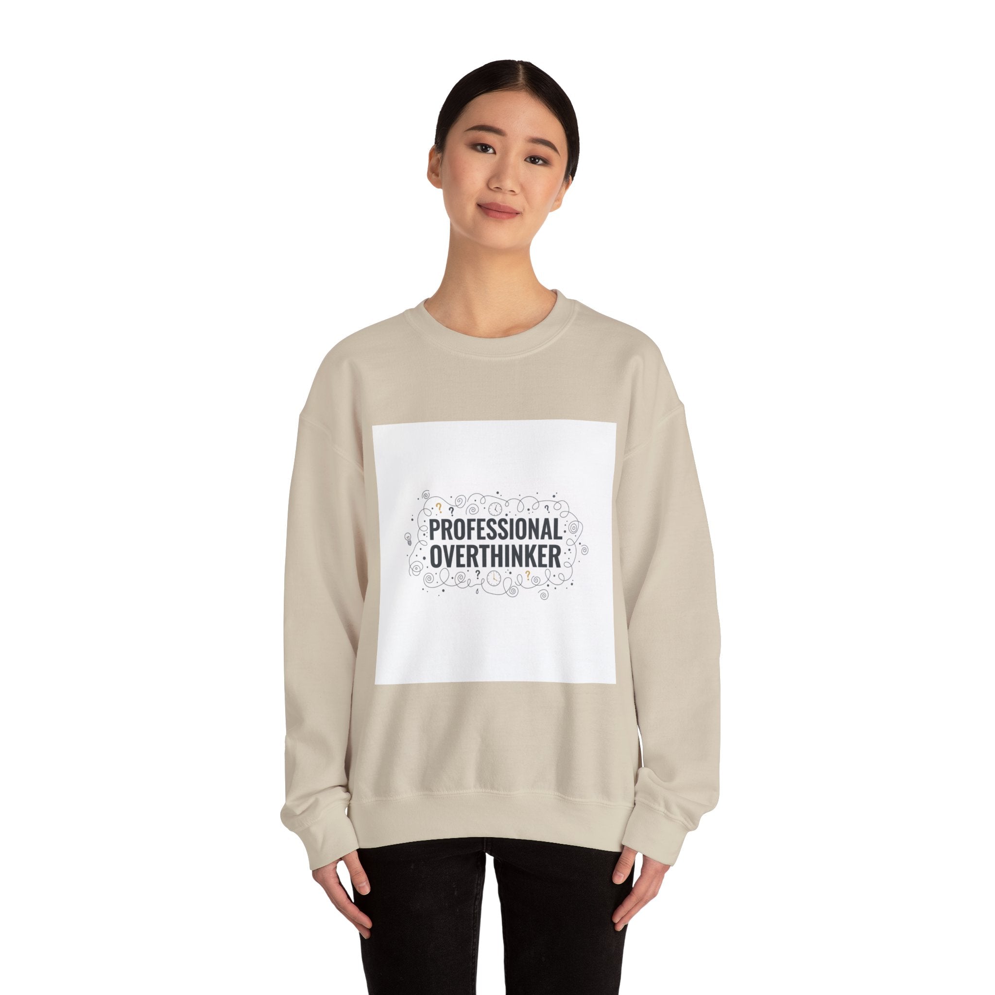 Professional Overthinker Sweatshirt | sarcastic shirt, self-deprecating quote