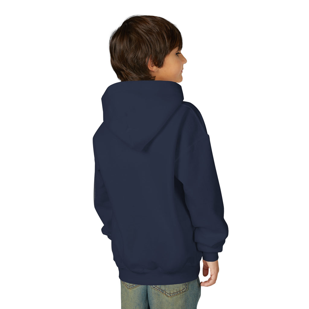 Youth Hoodie with Purple Crown Embroidery — Kids' Royal Logo Sweatshirt