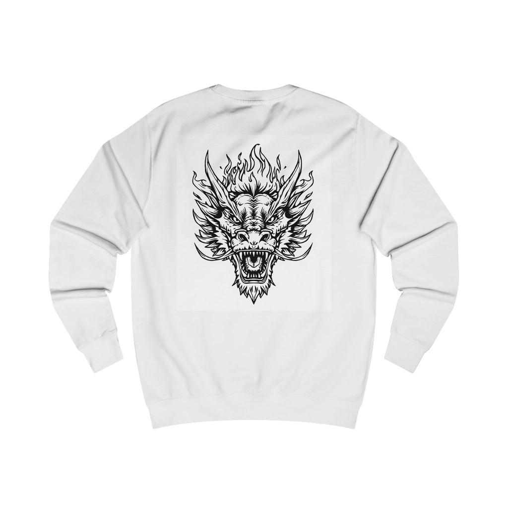 Dragon Head Sweatshirt — Bold Tattoo-Style Back Graphic