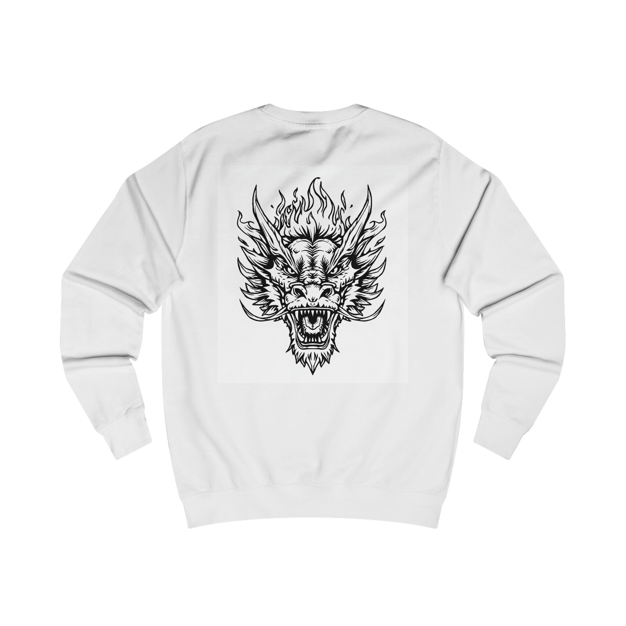 Dragon Head Sweatshirt — Bold Tattoo-Style Back Graphic