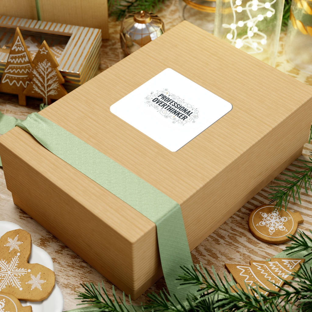 Professional Overthinker Kiss-Cut Stickers | Sarcastic Self-Deprecating Quote