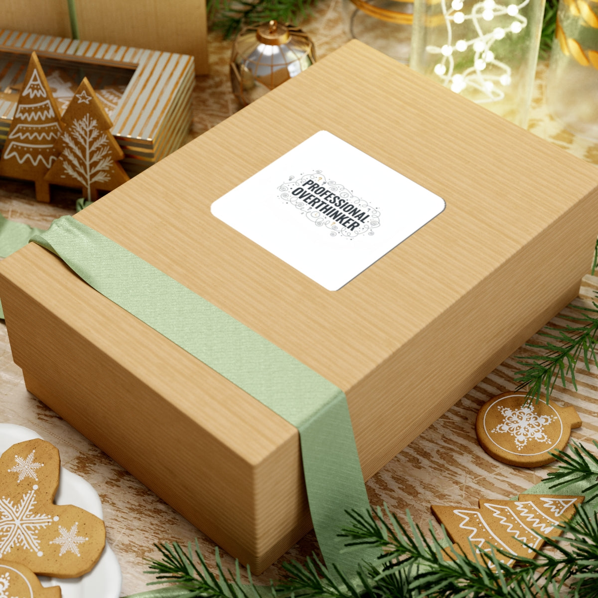 Professional Overthinker Kiss-Cut Stickers | Sarcastic Self-Deprecating Quote