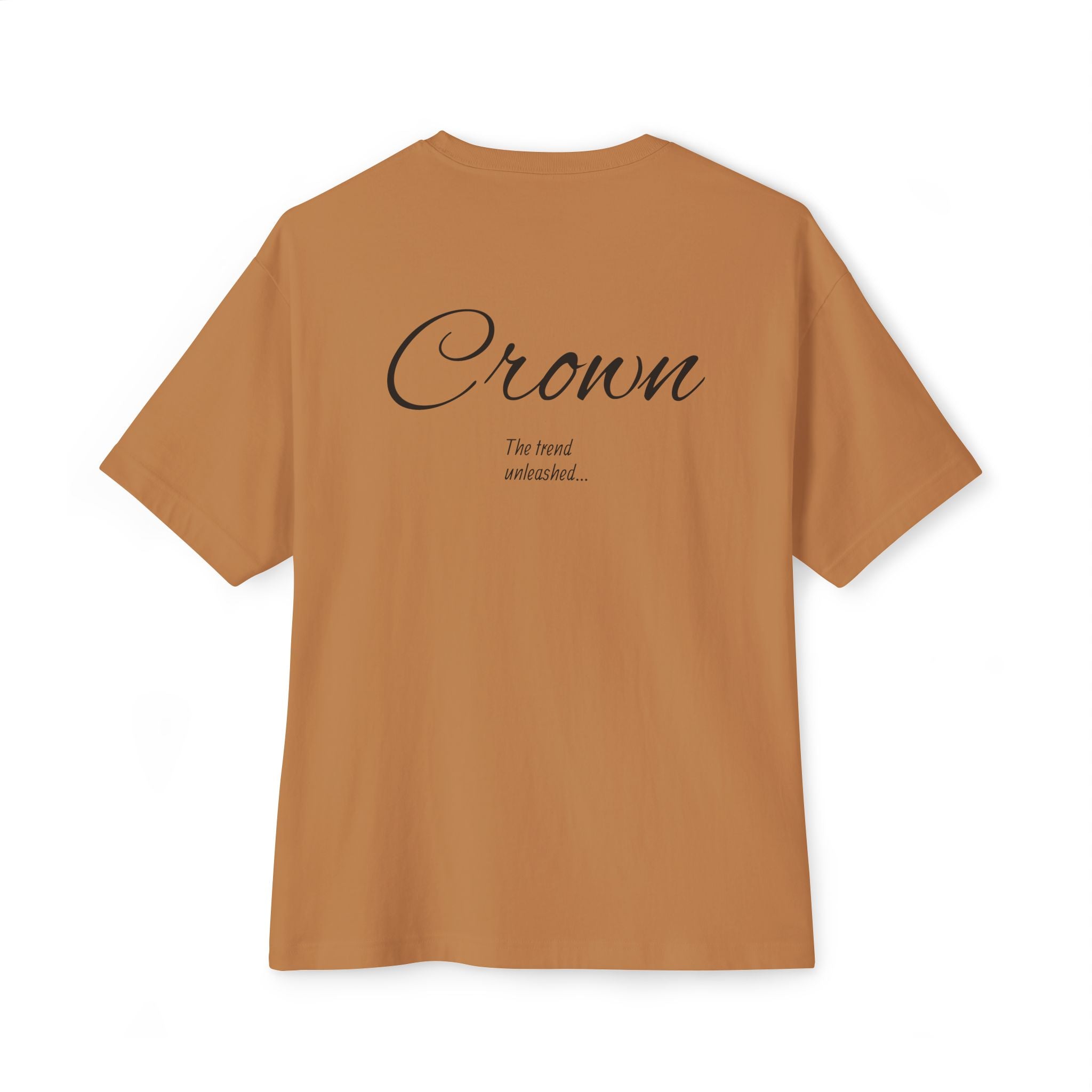Crown Design Unisex Oversized Boxy Tee, Comfortable Tee, Gift for Friends, Casual Wear, Birthday Celebration, Streetwear