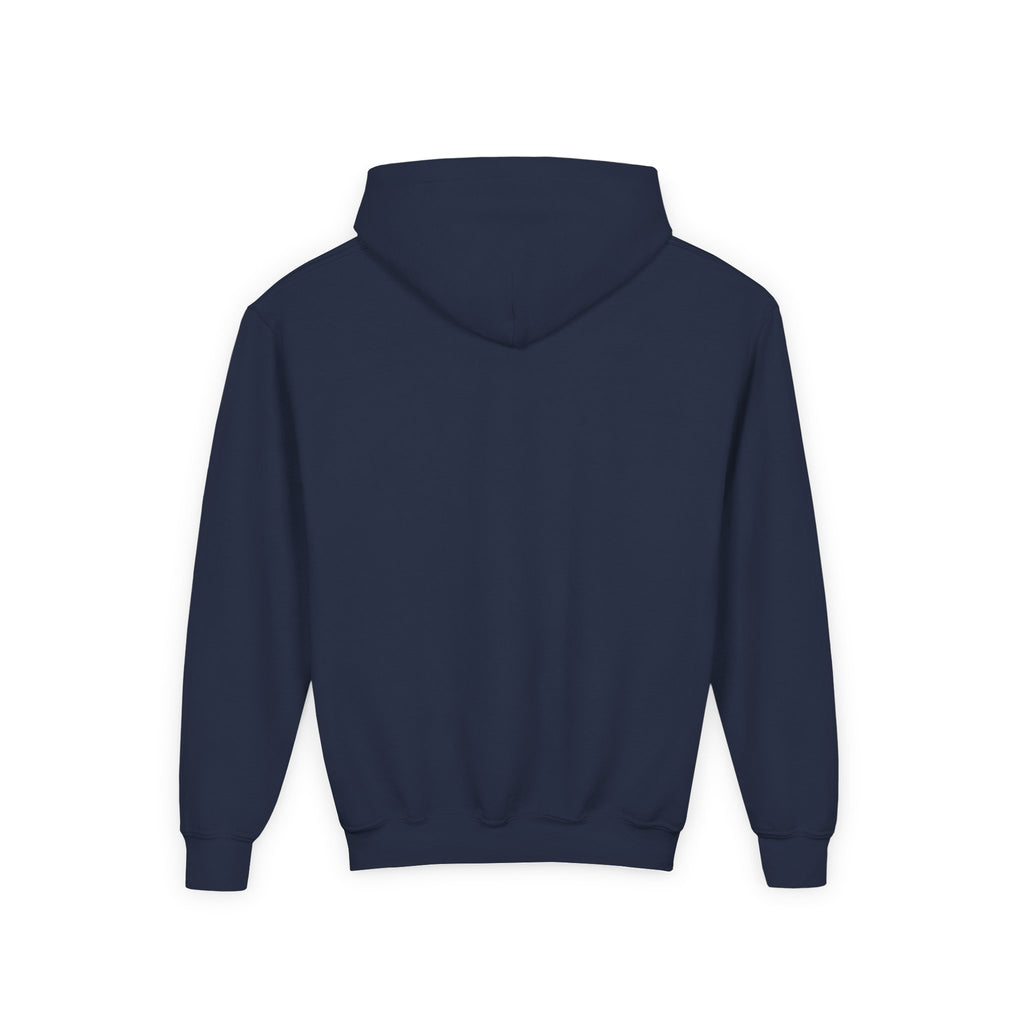 Youth Hoodie with Purple Crown Embroidery — Kids' Royal Logo Sweatshirt