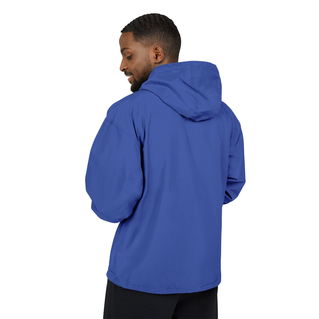 Packable Anorak Jacket — Orange Windbreaker with Crown Embroidery