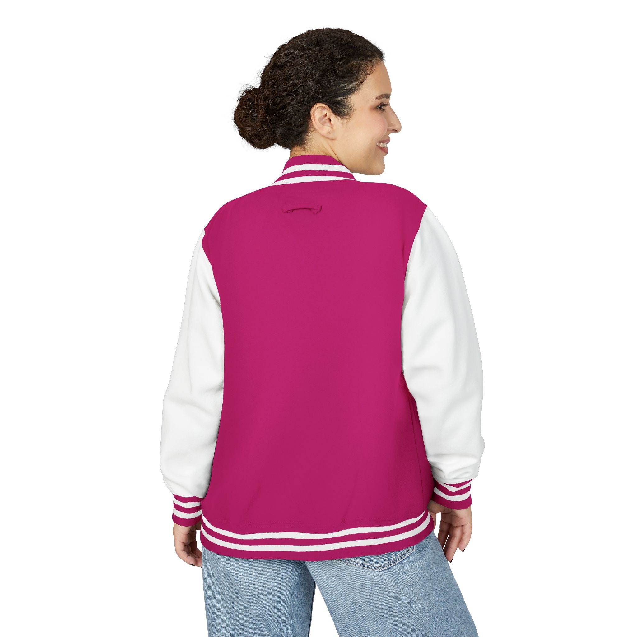 Letterman Jacket - Purple Floral Crown Embroidered Varsity Jacket