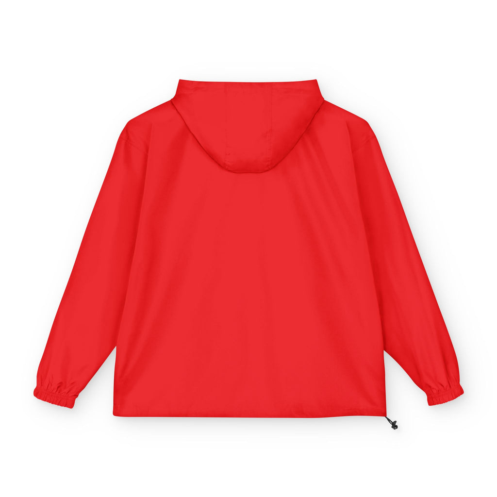 Packable Anorak Jacket — Orange Windbreaker with Crown Embroidery
