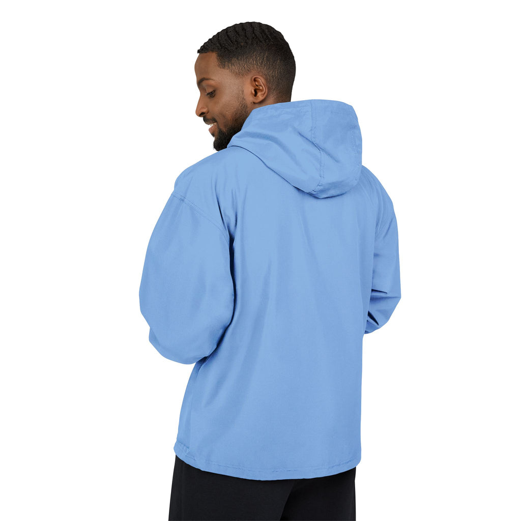 Packable Anorak Jacket — Orange Windbreaker with Crown Embroidery
