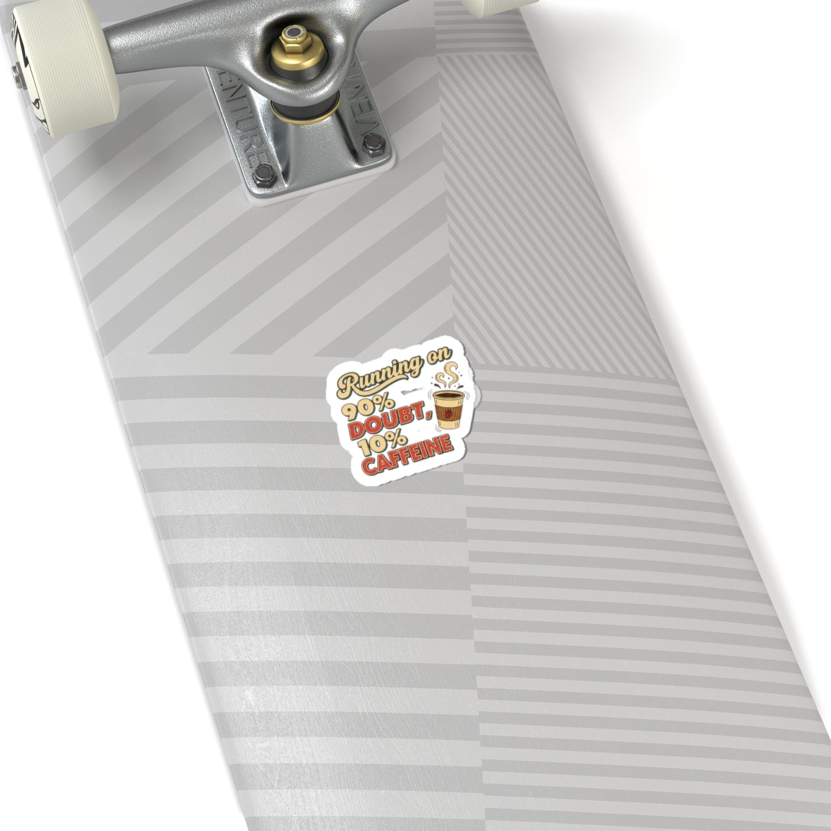Running on 90% Doubt 10% Caffeine Sticker | Sarcastic, Self-Deprecating Humor