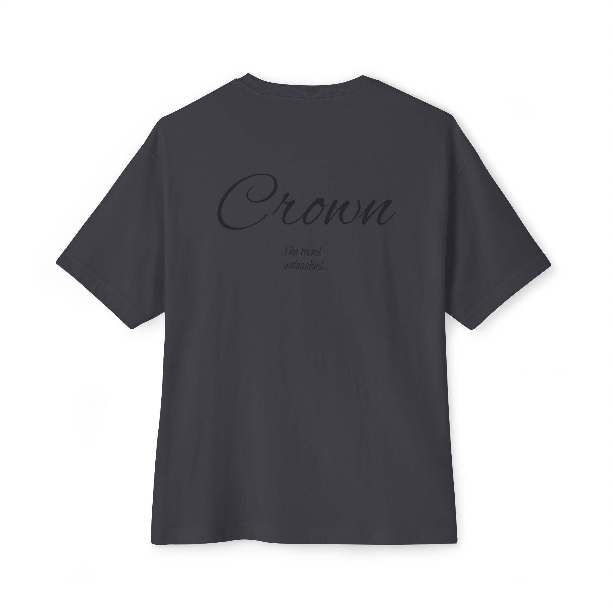 Crown Design Unisex Oversized Boxy Tee, Comfortable Tee, Gift for Friends, Casual Wear, Birthday Celebration, Streetwear