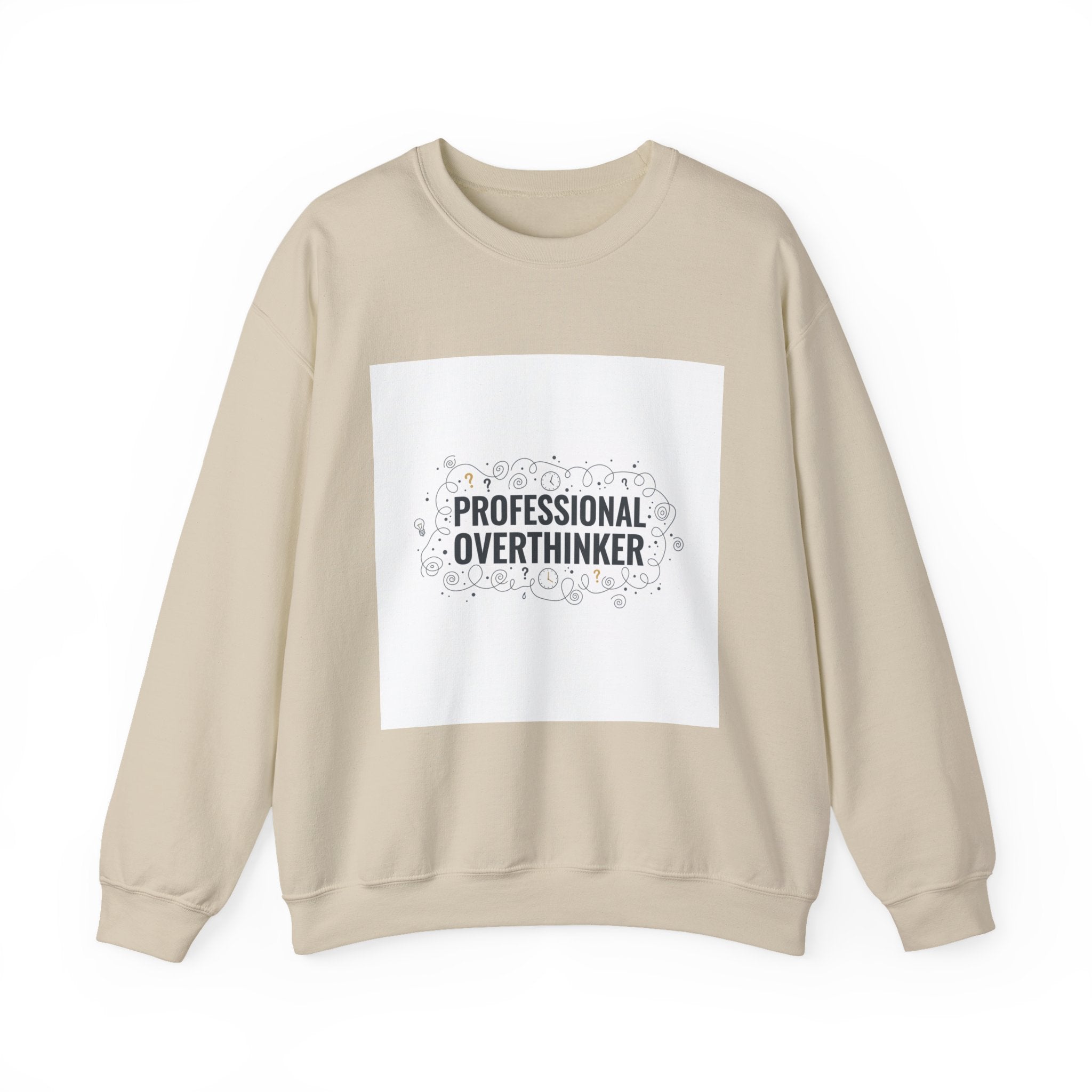 Professional Overthinker Sweatshirt | sarcastic shirt, self-deprecating quote