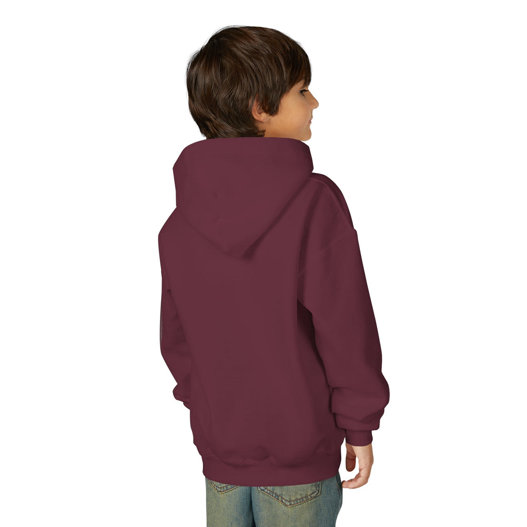 Youth Hoodie with Purple Crown Embroidery — Kids' Royal Logo Sweatshirt